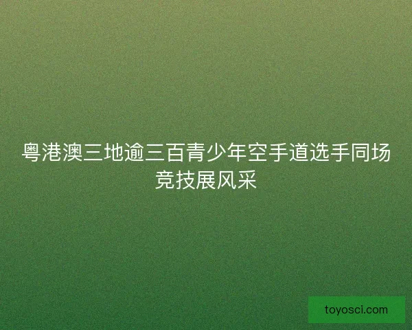 粤港澳三地逾三百青少年空手道选手同场竞技展风采 粤港澳三地逾三百青少年空手道选手同场竞技展风采